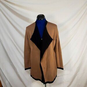 Anne Klein Colorblock Drape Front Cardigan